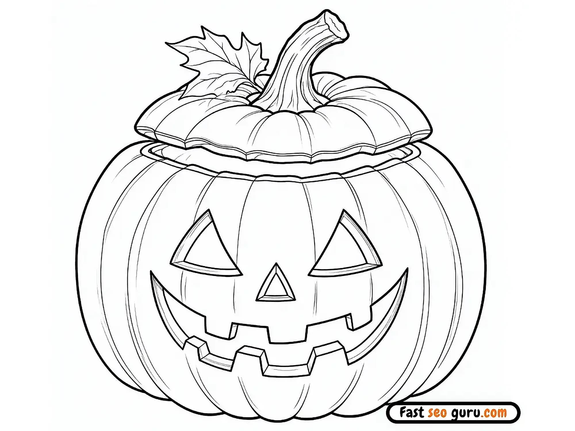 Halloween Pumpkins coloring page for kids