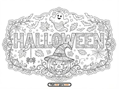 Free Printable Halloween Mandala Pumpkin Ghost Coloring Pages.pdf