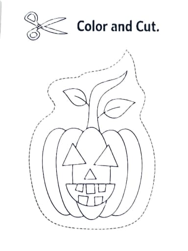 Pumpkin color and cut printable