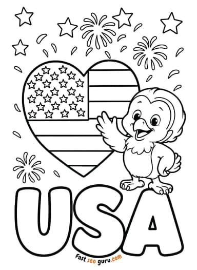 Free 4th of July Coloring Page: Download Printable PDF Now