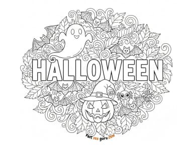 free printable halloween mandala coloring page for adults