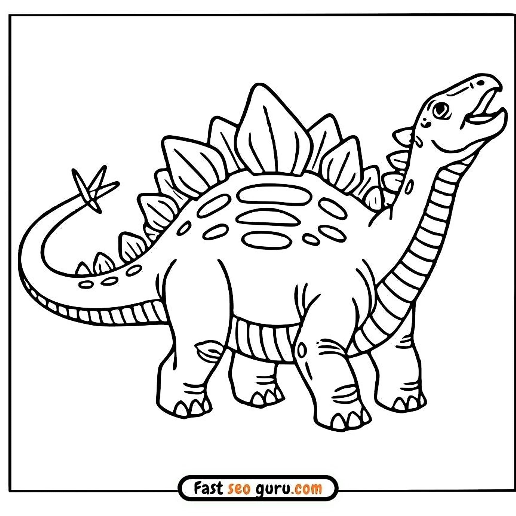 Free printable coloring page Pictures to color Stegosaurus dinosaur – images to color dinosaur,