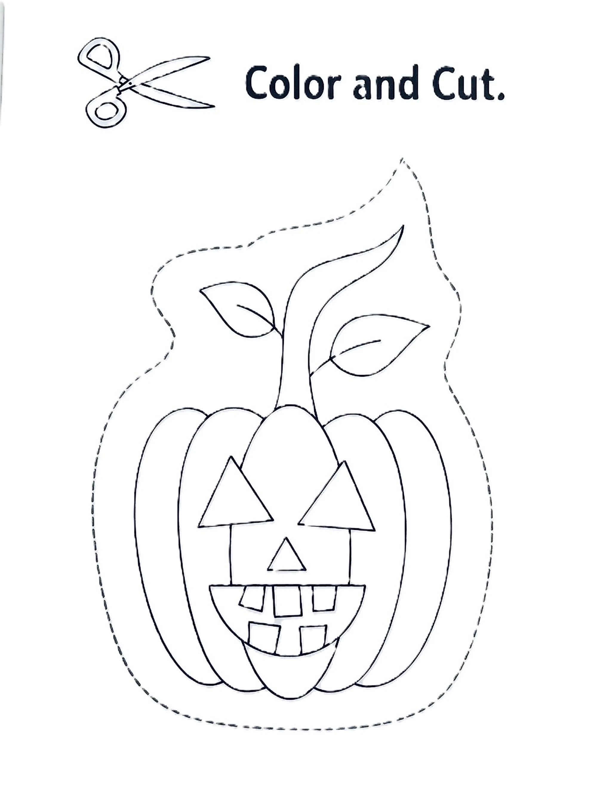 Pumpkin Color And Cut Printable