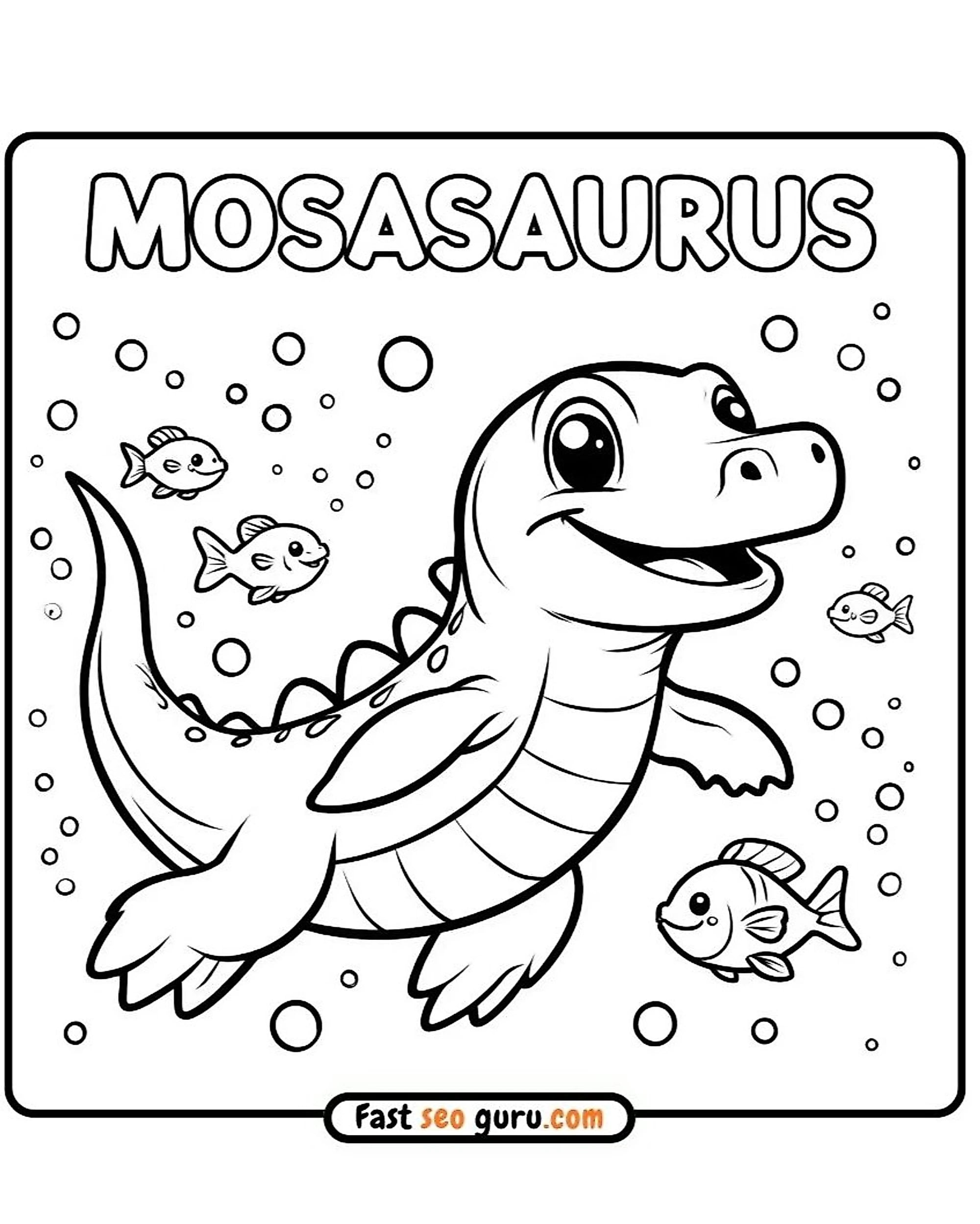 Mosasaurus Coloring Page – Free Cute Pictures To Color For Kids