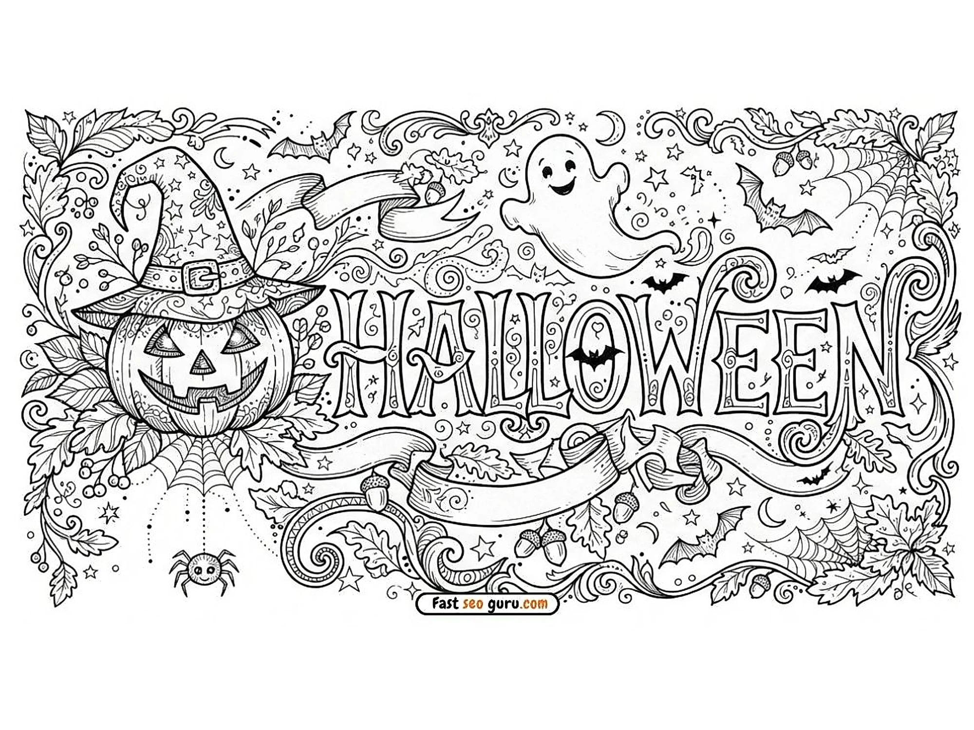 Free Printable Halloween Mandala Coloring Page For Adults