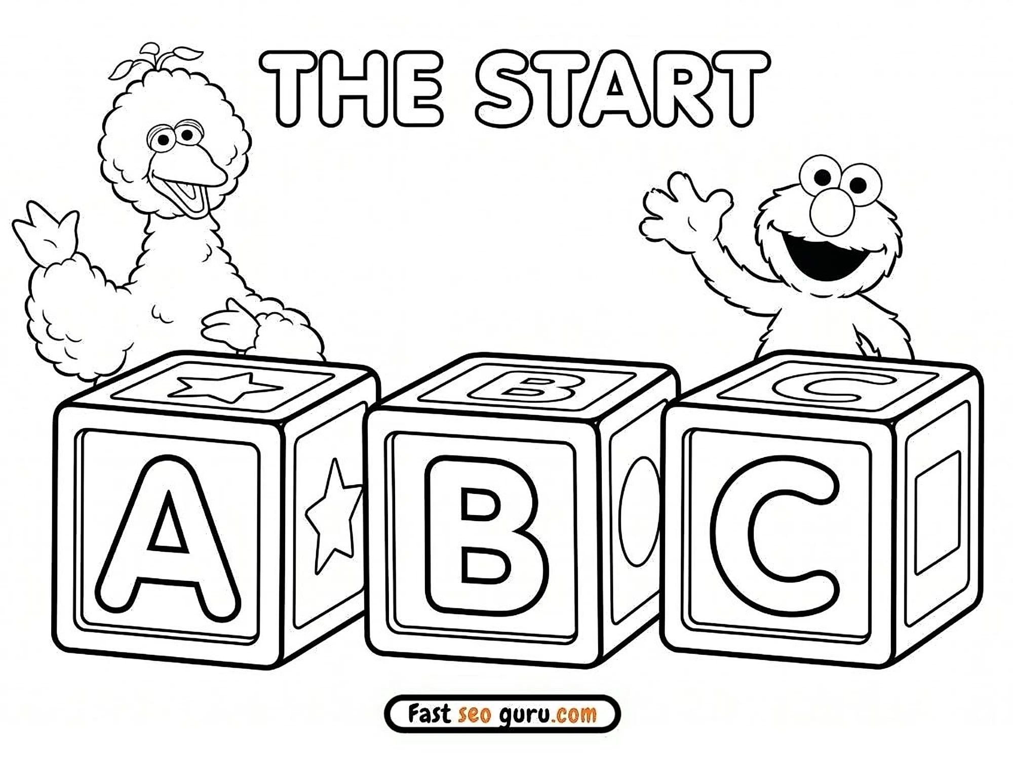 Big Bird & Elmo Abc: Preschool Learning Worksheets Alphabet