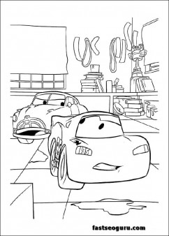 Doc and McQueen s Coloring Pages