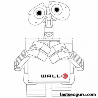 Printable Disney Wall E coloring pages