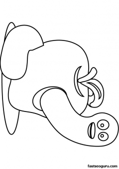 Printable Insects Apple worm coloring page
