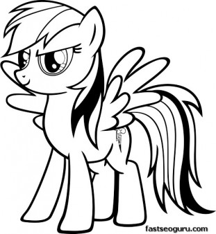 My Little Pony Friendship Is Magic Rainbow Dash coloring pages
