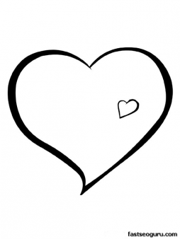 Print out Valentines Day hearts coloring pages