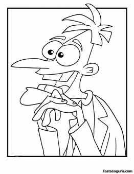 Dr Doofenshmirtz Phineas and Ferb Coloring Pages