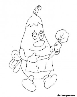 Print out Aubergine colouring in sheet