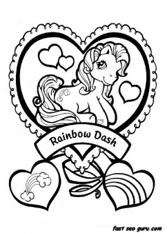 Print out my little pony Friendship is Magic Rainbow Dash coloring pages