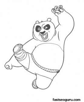 Printable Kung Fu Panda Po coloring pages