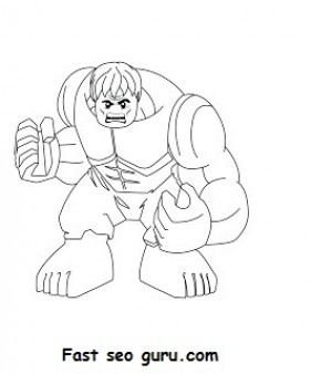 Print out Lego Superheroes Hulk Coloring pages