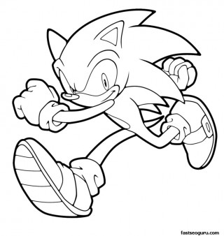 Printable Sonic the Hedgehog Coloring in pictures
