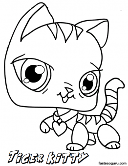 Printable Littlest Pet Shop Tiger Kitty Coloring Pages