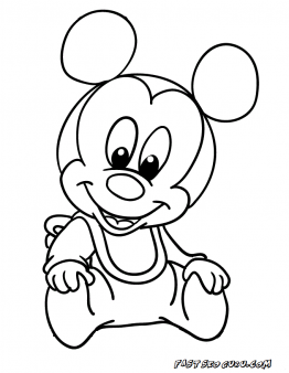 Printable Mickey Mouse Disney Babies Coloring Pages