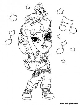 Printable Monster high Lagoona Blue coloring pages
