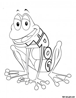 Print out preschool kindergarten Alphabet worksheets Frog