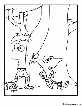 Printable characters Phineas and Ferb Coloring Pages