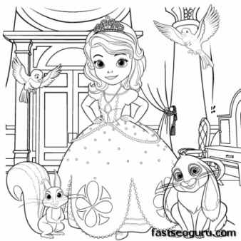 Princess Sofia Coloring in Sheet