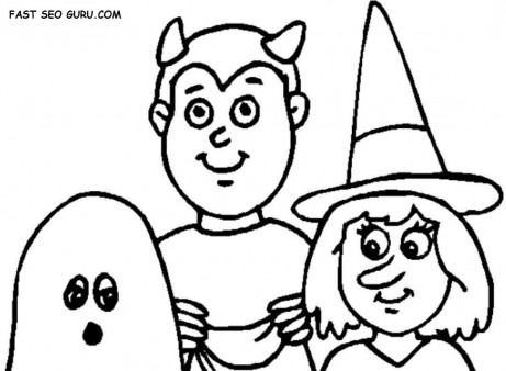 Halloween Kids Vampire costume coloring Pages