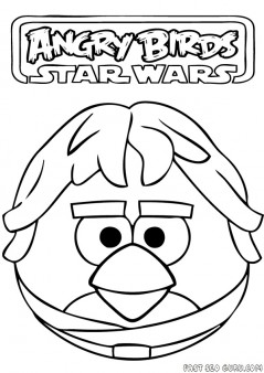 Printable Angry Birds Star Wars han solo Coloring Page 