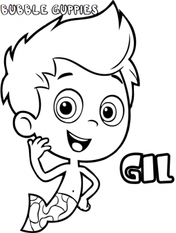 Printable bubble guppies gil coloring pages