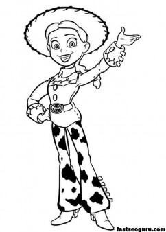 Printabel Toy story 3 Jessie print coloring pages