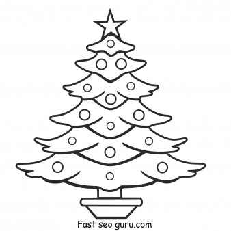 Print out christmas tree coloring pages