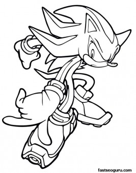 Printable Sonic the Hedgehog Shadow Coloring pages