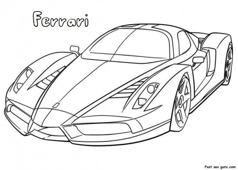Printable Ferrari Coloring Pages - Printable Coloring Pages For Kids