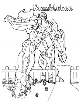 Printable transformers Bumblebee coloring pages