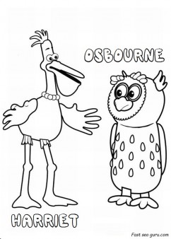 Print out timmy time Osbourne and Harriet coloring pages