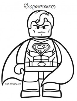 Print out the lego movie Superman coloring pages