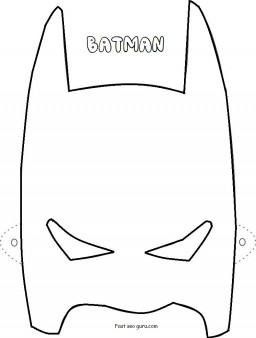 Printable Superheroes Batman mask coloring pages