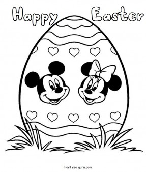 Disney easter egg coloring pages  mickey mouse and minnie mouse