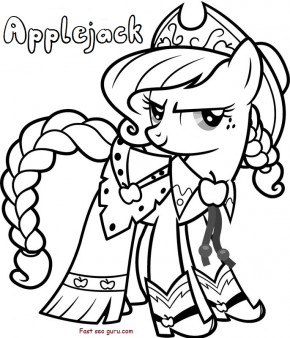 Applejack  My Little Pony Friendship is Magic Coloring in Pages