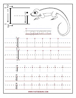 Printable letter I tracing worksheets for preschool