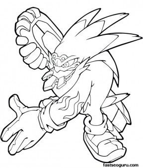 Printable Sonic the Hedgehog Storm Coloring pages