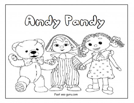 Printable andy pandy coloring pages for kids