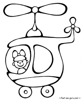Printable helicopter kindergarten activities coloring pages