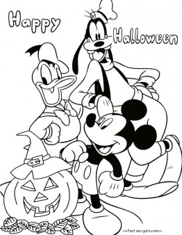 Printable mickey mouse clubhouse halloween coloring pages