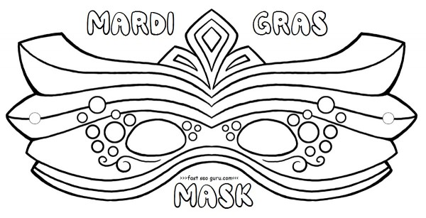 Free printable mardi gras mask coloring pages crafts for kids