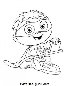 Printable Cartoon SUPER WHY Coloring Pages for kids