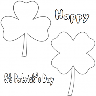Printable Three Leaf Clover coloring pages