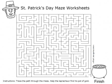 Free Printable St patricks day maze