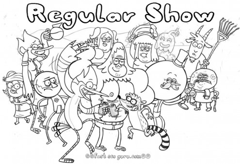 Printable cartoon network regular show coloring pages